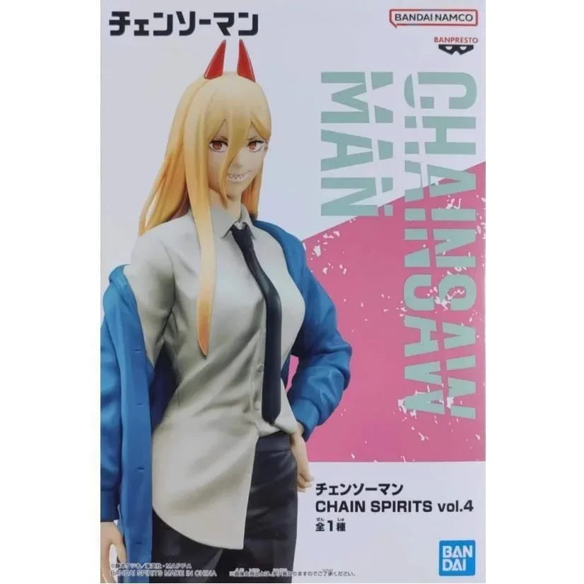 Original Bandai Chainsaw Man Power Anime Action Figure Collectible Ornaments Figure Model Toys Birthday Gift PVC