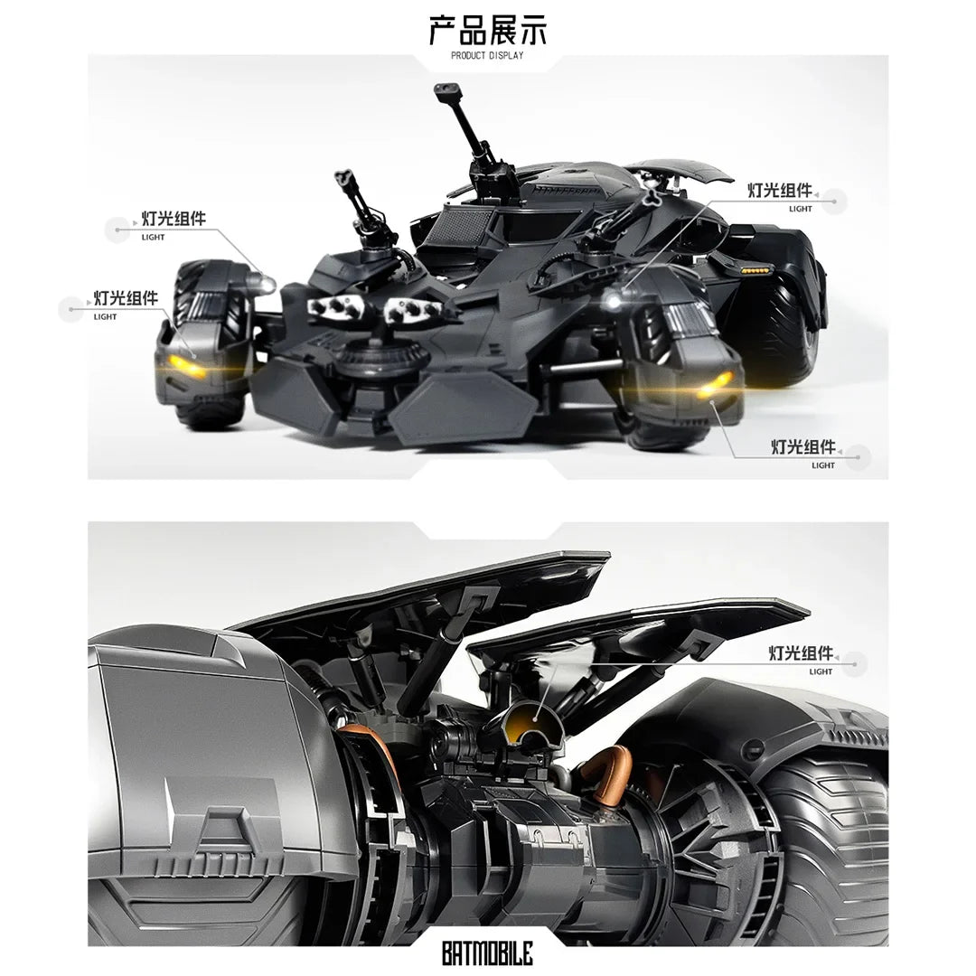 Hot XWS Batmobile Assembly Model DC Justice League BVS Batman Action Figure 1/12 Big Ben Batman Statue Collection Kid Toy
