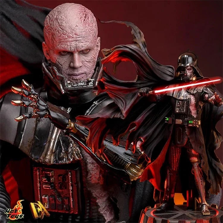 【 in Stock 】 HOTTOYS HT 1/6 DX45/DX44 Star Wars Darth Vader Black Knight Battle Damage Edition Mobile Soldier Set Handmade Model