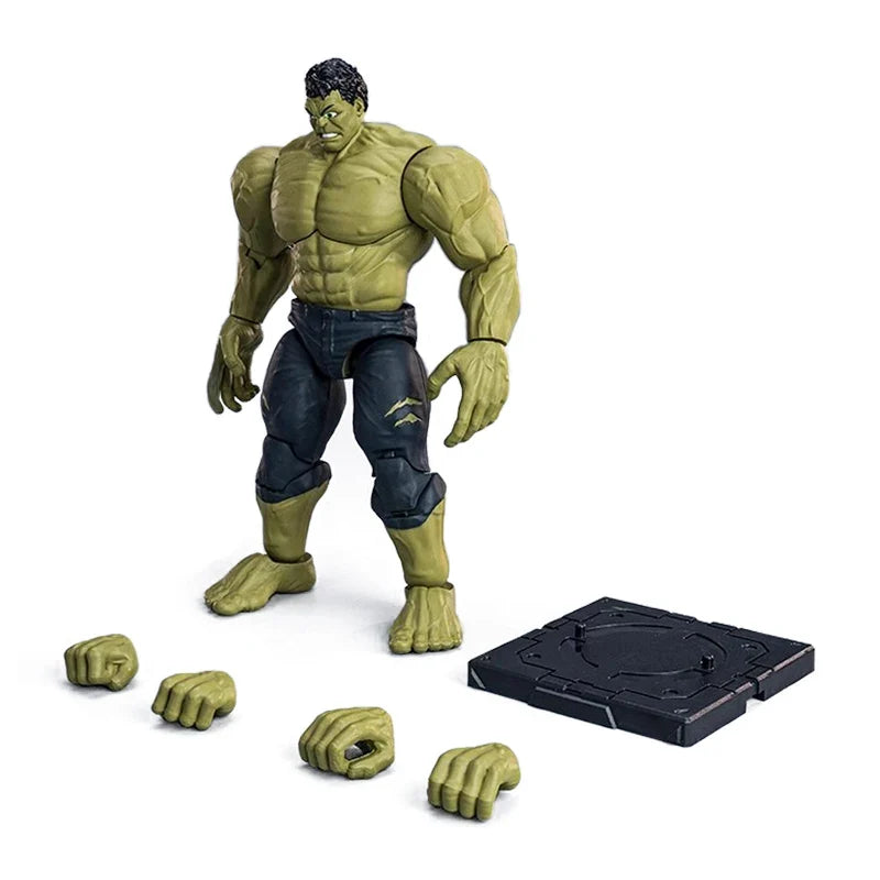 6 Style Marvel Anime Character Iron Man Spider Man Thor Captain America Hulk Thanos Figurine 1/12 Scale Assembled Model Kids Toy