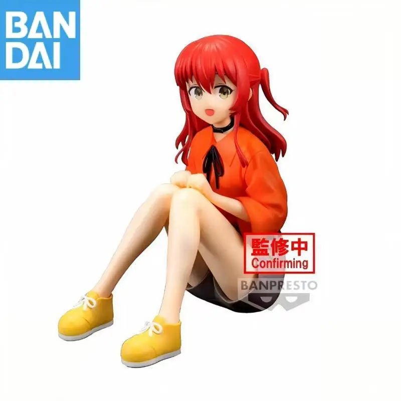 Genuine Bandai NAMCO BANPRESTO Lonely Rock Kita lkuyo PVC Anime Figure Model Ornaments Toy Gift Sitting posture doll Collection