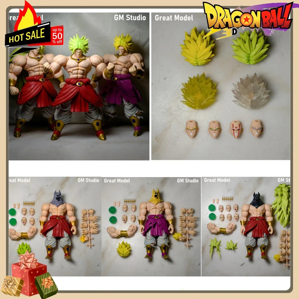24-hour shipping Dragon Ball Shf Broly Super Saiyan Nordic God 01A 01B 01C B010LB011LB012L Action Figure Toy Collection