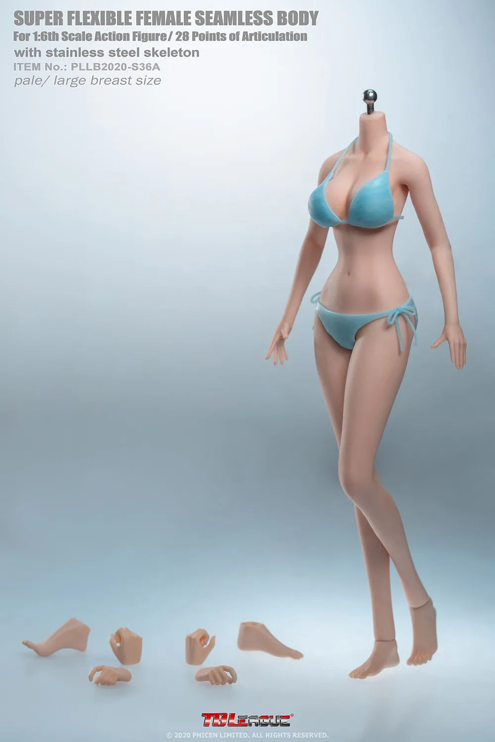 TBLeague Phicen S36 S37 S36A S37A 1/6 Scale große Brüste, blasse Haut, super flexibler, nahtloser weiblicher Körper, 12-Zoll-Actionfigur-Puppe