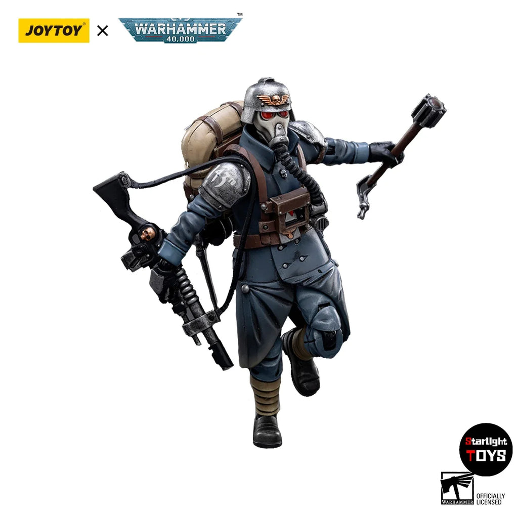 JOYTOY 1/18 Action Figure Warhammer 40K Astra Militarum Death Korps of Krieg Veteran Squad Model Toy Gifts
