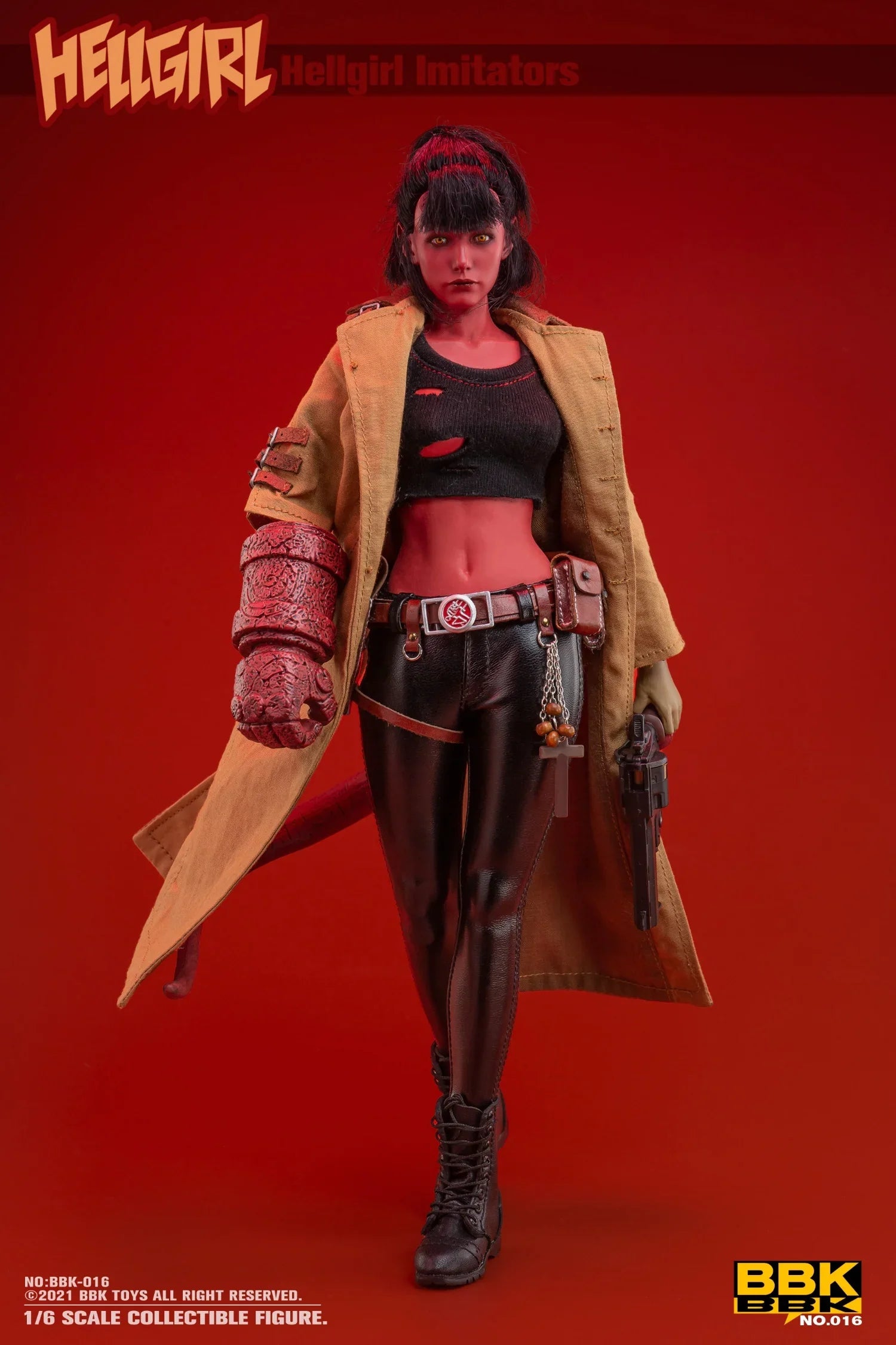 BBK Toys Original Genuine Demon Hell Girl Imitators BBK016 Sophia 1/6 Ratio Action Joint Mobility Figure Model Toys Gifts To Boy