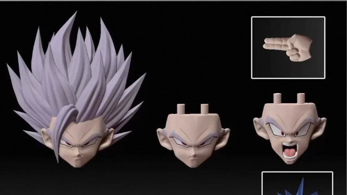 In stock HM&AIR Studio Dragon Ball Super Son Gohan Head Sculpt SSJ2 Action Figure Collectible Anime Figurine Toy Gift