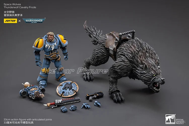 【SF】JOYTOY 1/18 Action Figure Space Wolves Thunderwolf Cavalry Frode Bjane Model Toys Gifts Collection Ornaments