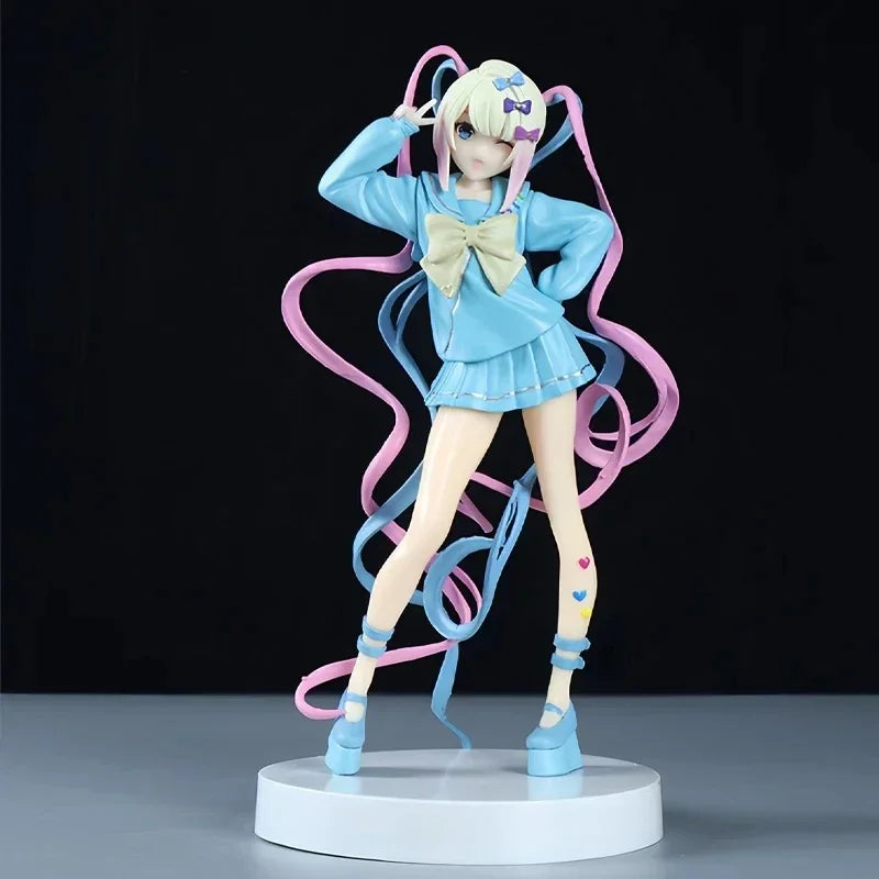 18cm NEEDY STREAMER OVERLOAD Ame-chan Anime Girl Figure Super Ten-Chan/OMGkawaiiAngel chan Action Figure Model Doll Toys Gifts