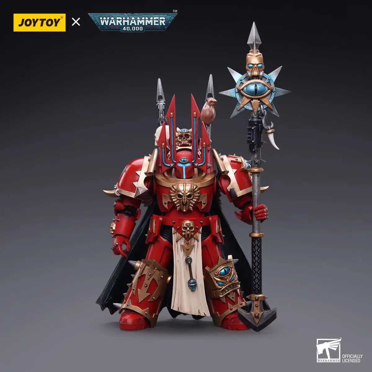 IN STOCK JOYTOY Warhammer 40k 1/18  ChaosSpace Marines Crimson Slaughter Sorcerer Lord in Terminator Armour Mecha Model