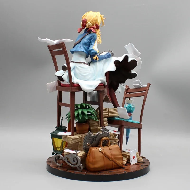 28cm Anime Violet Evergarden Action Figures Gk Acrylic Figurine Model Collection Peripheral Creative Toys Decoration Doll Gifts