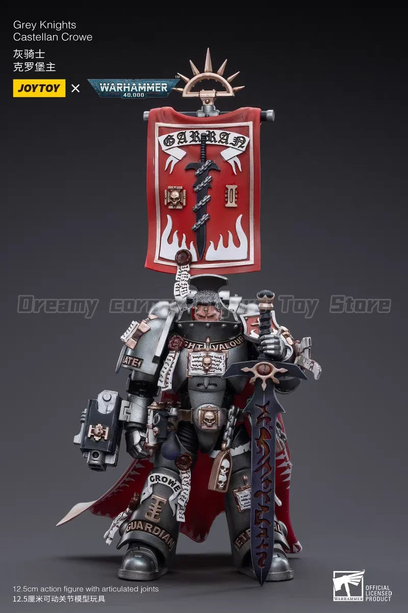 【In stock】Original JOYTOY Warhammer 40K Grey Knights Castellan Crowe 1/18 Action Figure with Articulated Joints
