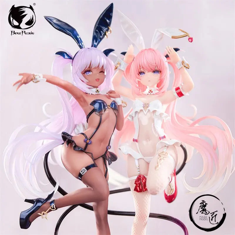 Magic Studio Bär Panda Anime Actionfigur 1/6 Maßstab Lulum Kuromu Häschenmädchen Doppel-Set Mao Yu Milch Kollektion Ausstellungsmodell