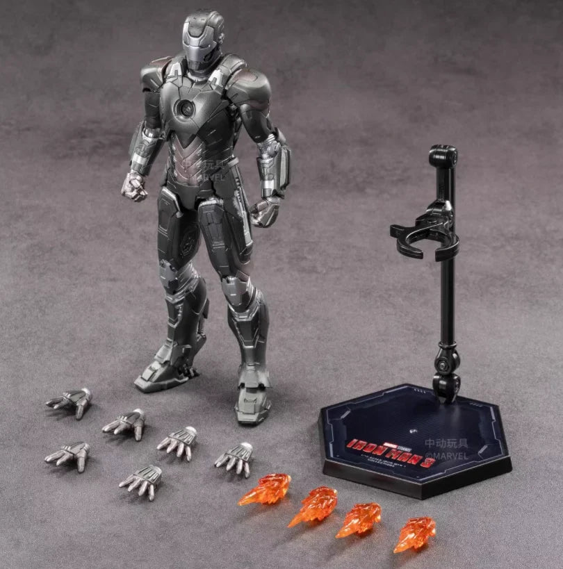 Marvel Original Zd Toys 1/10 Ratio 18cm The Avengers Iron Man Mrak 27 Mrak 14 Mark 11 Action Figure Garage Kit Toys Boy'S Gifts
