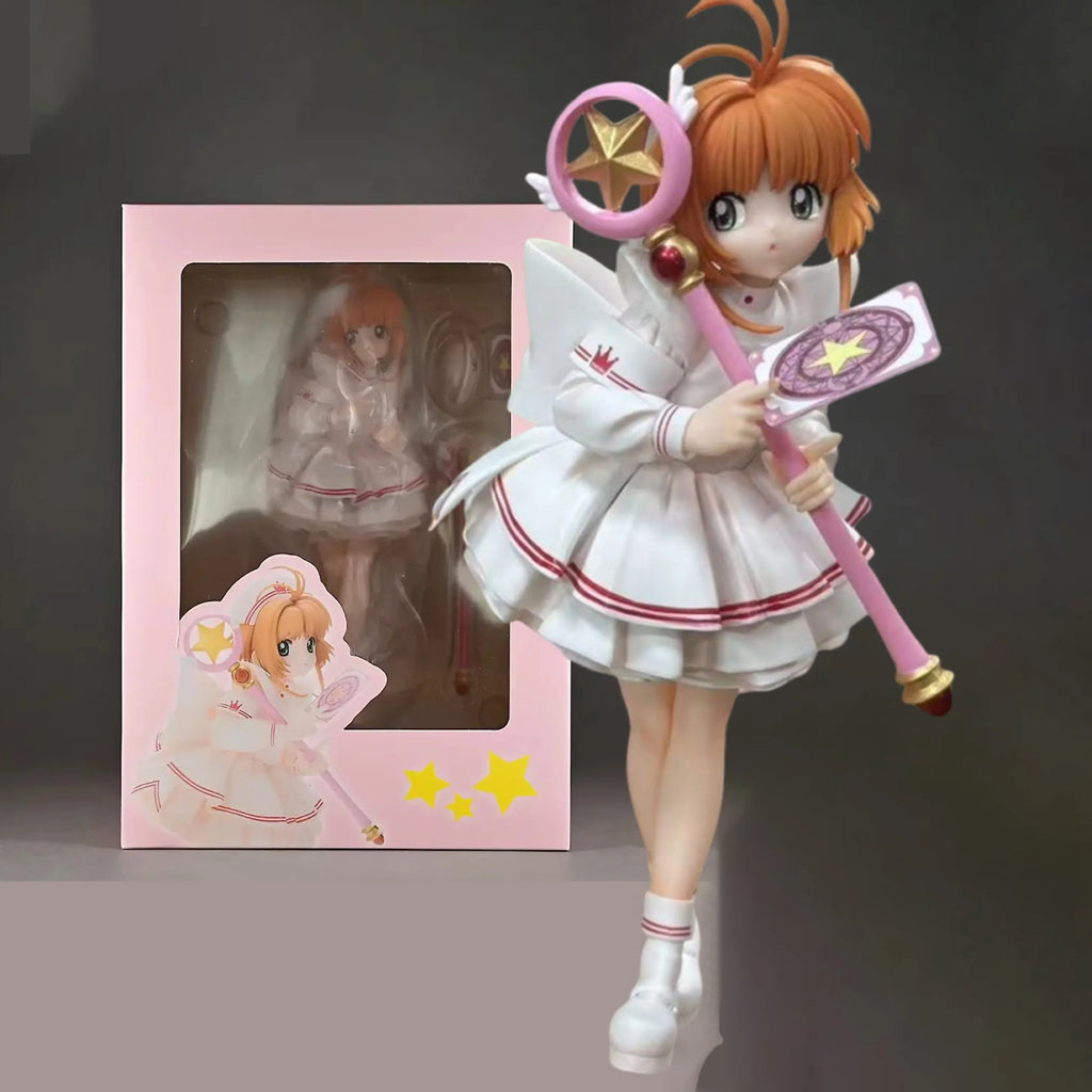 In Stock Cardcaptor Sakura Kinomoto Sakura Figure 22cm Pvc Anime Models Statue Collection Toys Desk Decoration Halloween Gifts