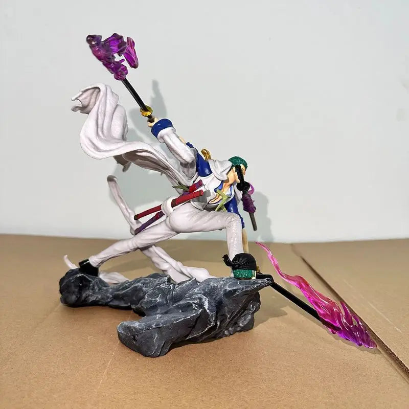 New 22cm One Piece Anime Figure Gk Roronoa Zoro Action Figure Pvc Collection Cartoon Model Toys Desktop Decorative Ornaments