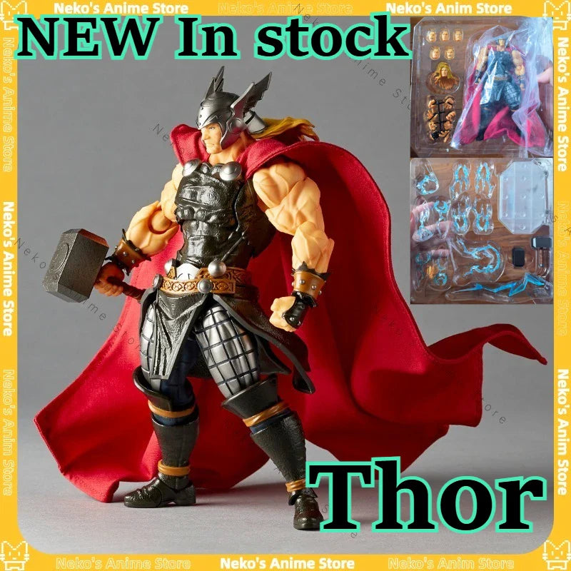 【Auf Lager】Kaiyodo Yamaguchi Revoltech Marvel Thor Actionfigur Anime Modell Trendspielzeug Desktop-Puppe Sammlerstück Geschenkfigur