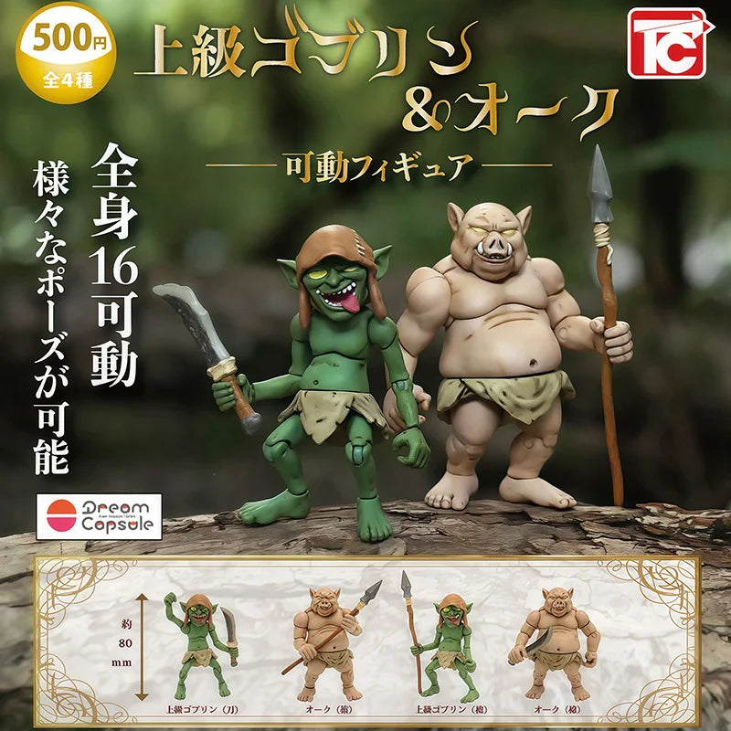 In Stock Cabin Goblin 2 Movable Action Figure Red And Green Devil Joint Super Flexible 8cm Model Classic Collectible Toys Gift