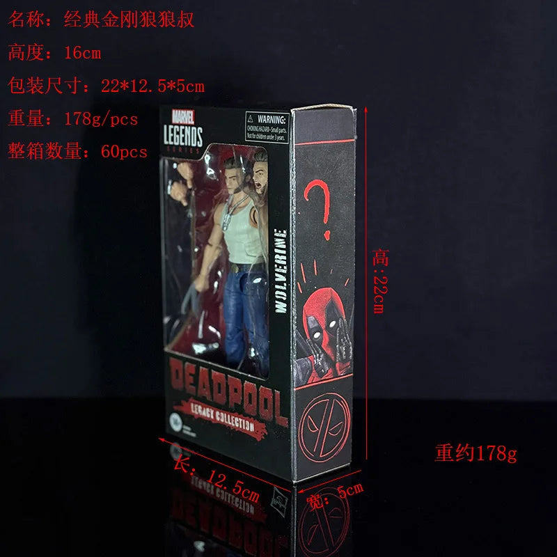Marvel Wolverine Deadpool X-Men Legend Series Action Figure 6-Inch Logan Figures Joint Mobility Model Collection Customized Toys