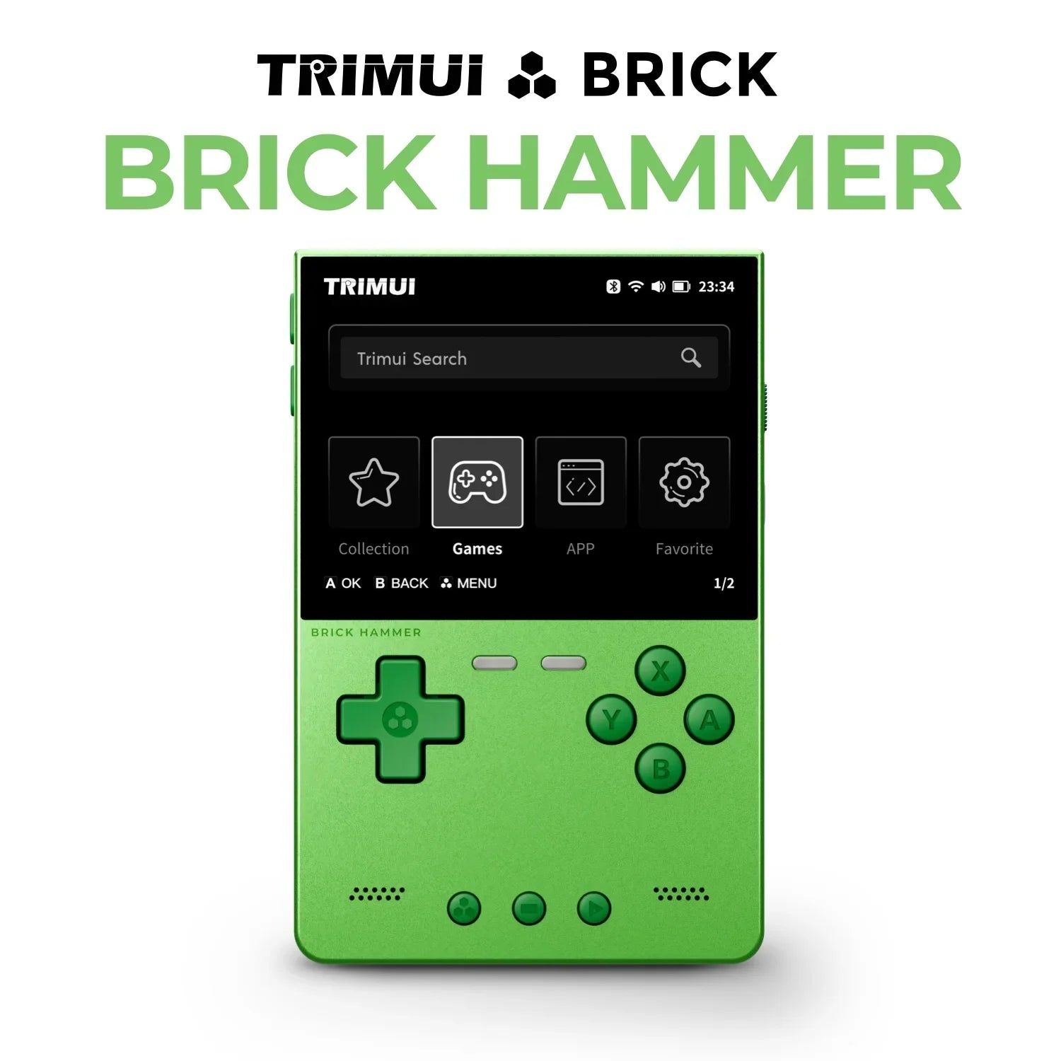 Trimui Brick Hammer 3.2" IPS Retro Handheld Console, 1024×768, 3000mAh, Metal Body, Open-Source, Classic Games Gift