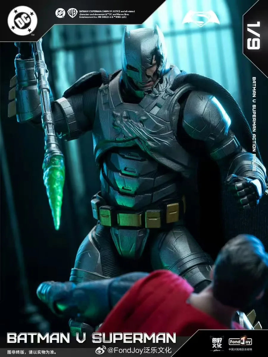 NEW Fondjoy BVS Figure Set Armored Batman Battle Damaged Superman Action Figures 1/9 Batman v Superman：Dawn of Justice DC Toys