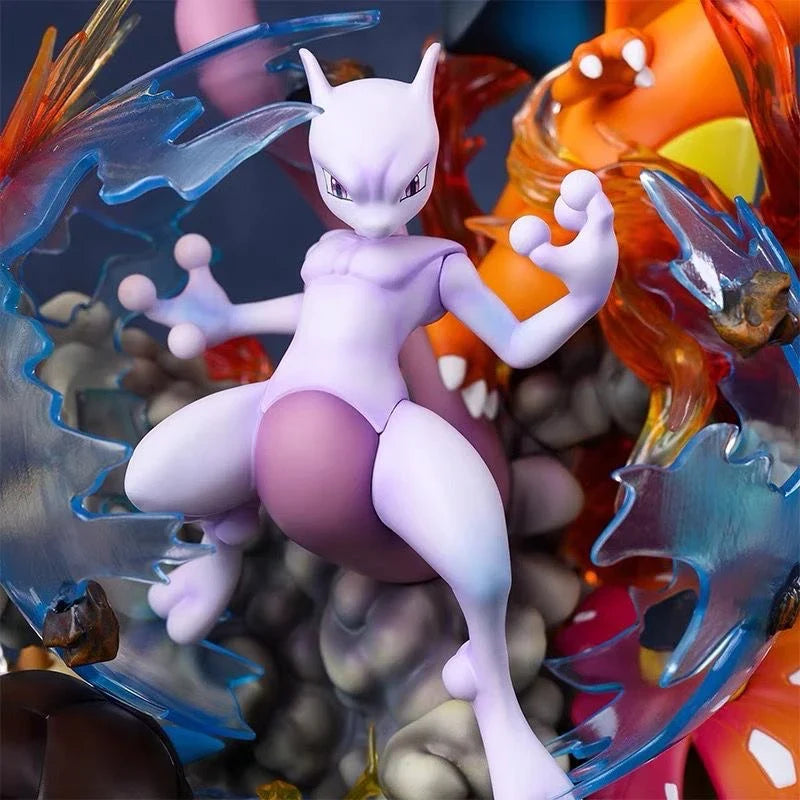 In Stock Pokemon Mewtwo Mew Blastoise Charizard Venusaur Gk Resin Statue Cold Cast Large Size Anime Figure Scene Display Gift