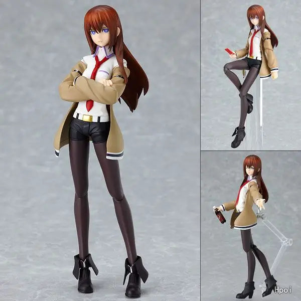 Original Max Factory Figma#098 Makise Kurisu Anime Figure Model Toy Gift Collection