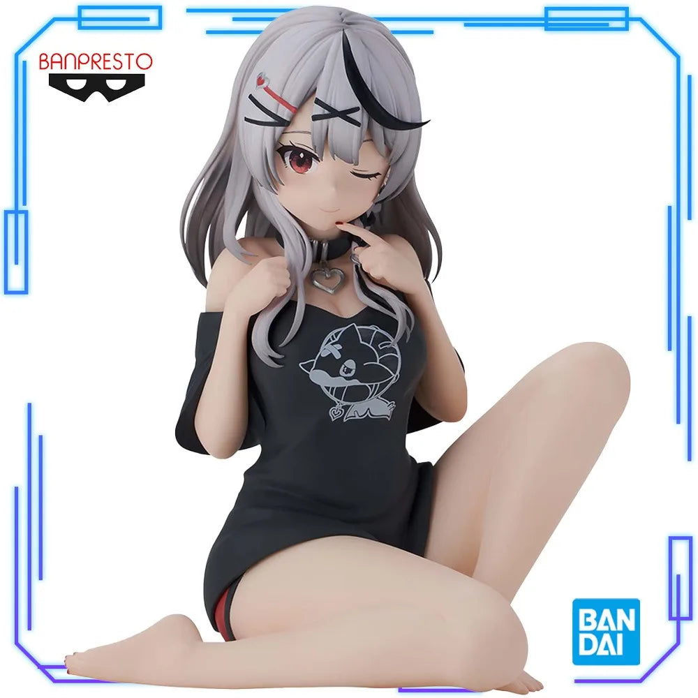 In Stock Bandai Original Genuine Banpresto Virtual Idol Hololive Sakamata Chloe Relax Time 12cm Model Toy Figures Birthday Gift
