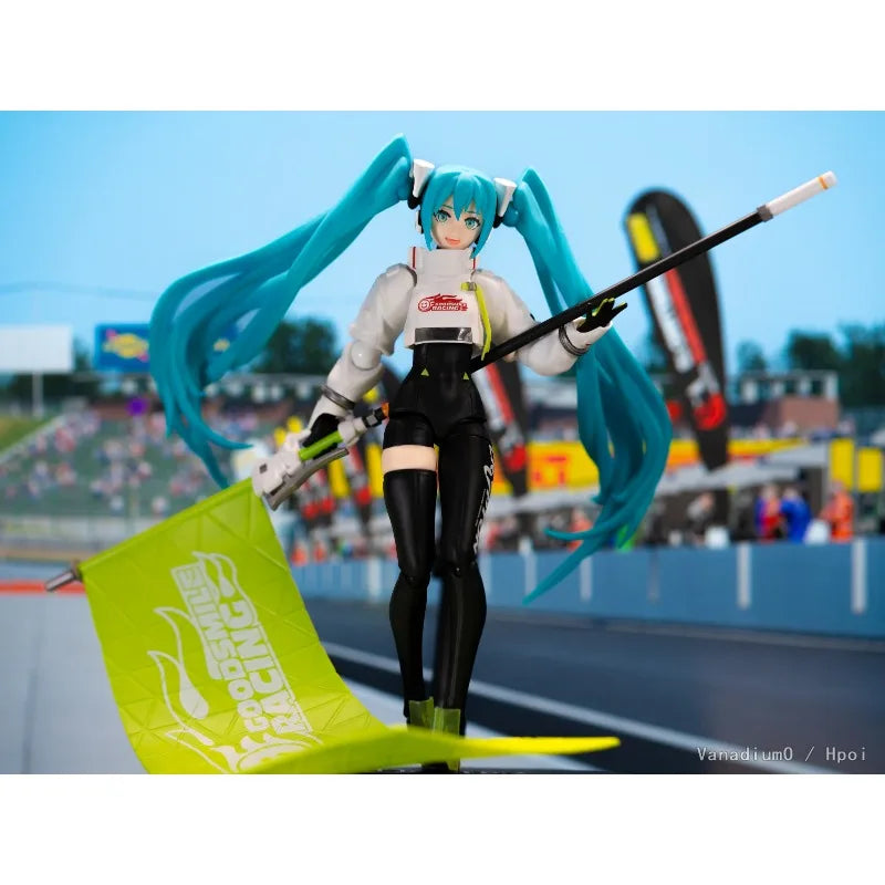 GOODSMILE RACING Genuine Figma Series Hatsune Miku SP-149 Hatsune Miku GT Plan Racing Future 2022 Mobile Model Toy Collectibles