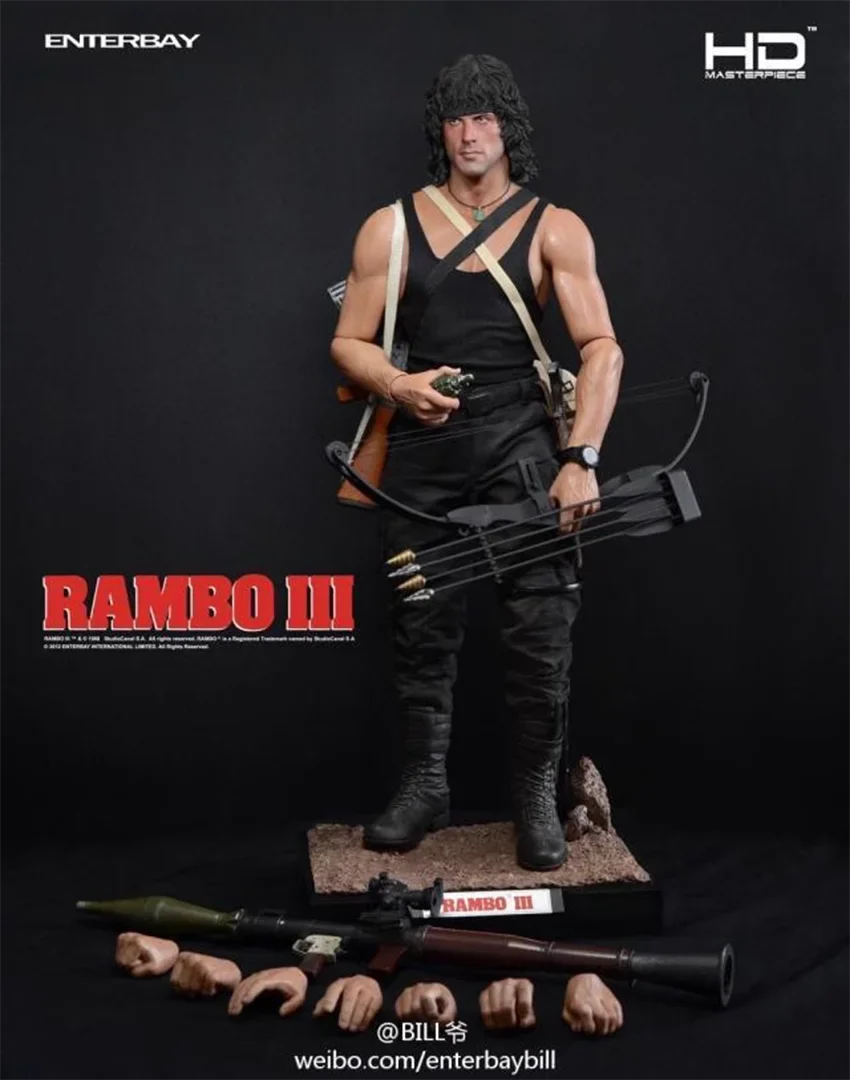 Original Enterbay EB 1/4 18-Zoll RAMBO III Figur Modell Spielzeug Sammlung Szene Fans Hobby Ornamente Geschenk