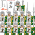 11pcs Medieval Dragon Knights Heavy armor Bricks Assemble Action Figures accessories Model