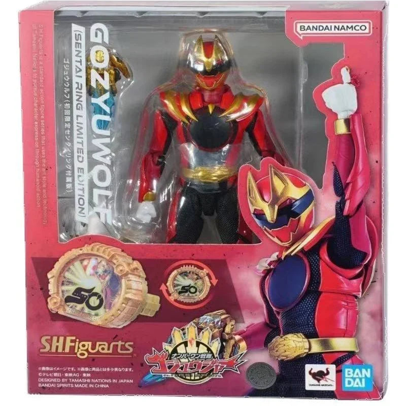 Genuine Bandai No.1 SENTAI GOZYUGER SHF GOZYUWOLF SENTAI RING LIMITED EDITION Anime Action Figures Model Figure Toy Gift for Kid