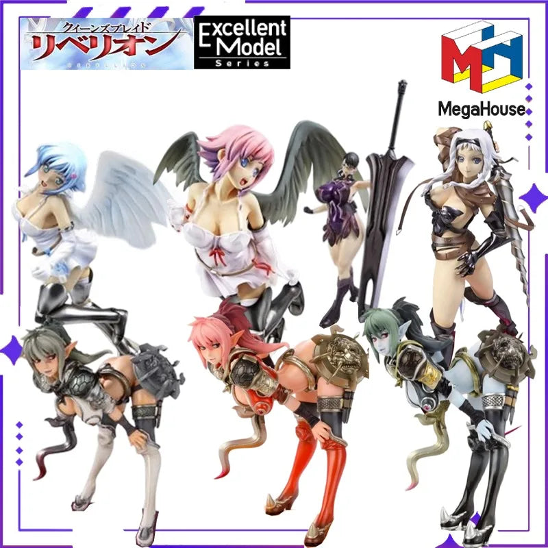 MegaHouse Original Authentisch Queen's Blade Rebellion Cattleya/Katerea, Mellona Fertige Puppen Exquisite Modelle Handgefertigte Spielzeuge Geschenk