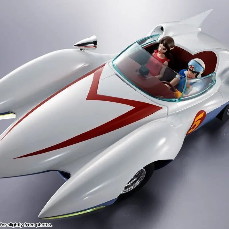 Original Bandai In Stock Speed Racer Mach5 Go.Go.Go Alloy Chogokin Ornaments Animation Character Model Toy Collection Gifts