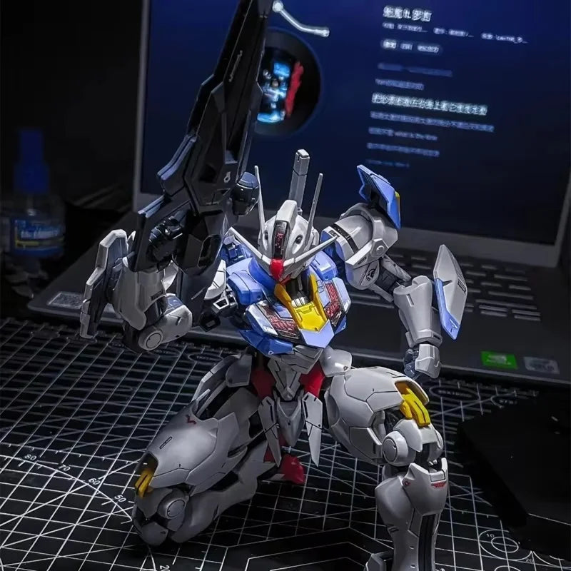 FM 1/100 Witch from Mercury Aerial Mecha Model Kit Action Figure Doll for Kids with Water Sticker And Display Bracket Toy Gift