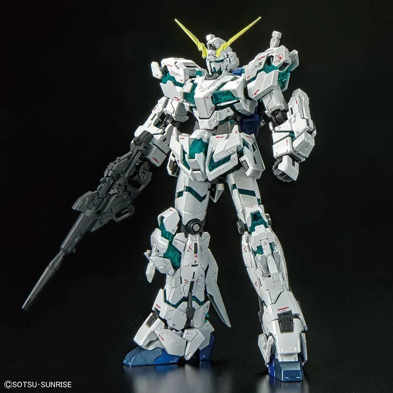 Bandai Original RG THE GUNDAM BASE LIMITED RX-0 UNICORN GUNDAM FINAL BATTLE VER. SPECIAL COATING Anime Action Figure Assembly