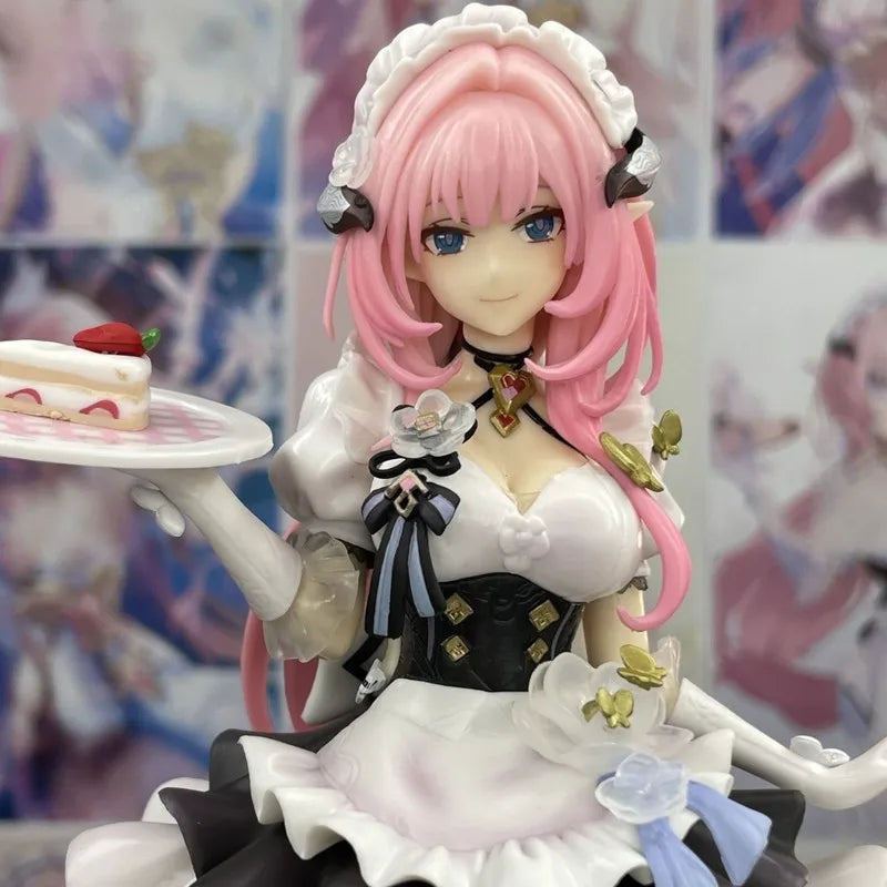 Honkai Impact 3 Elysia Pink Maid Outfit Cute Bishoujo Figure Anime Game Model Ver. Desktop Decor Collectible Toy Fan Gift 24cm