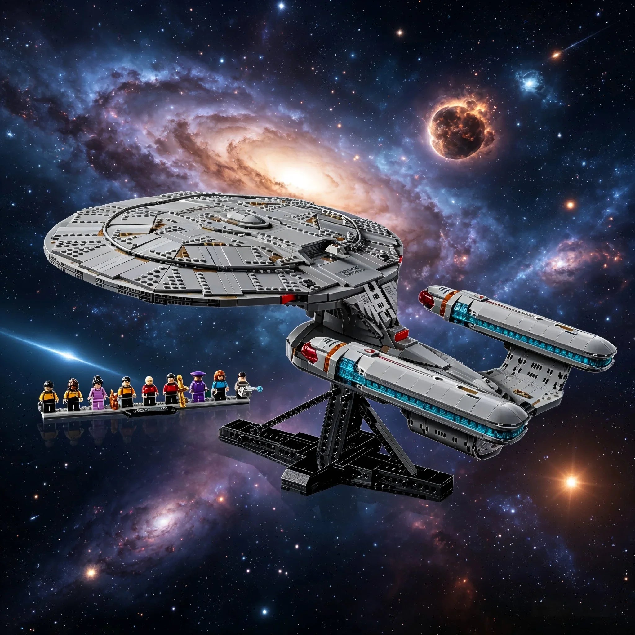 2026 Neuheit 10356 Star Trek Enterprise 3600 Teile Schiff Bausteine Steine Modell Spielzeug für Geburtstagsgeschenk Kinder