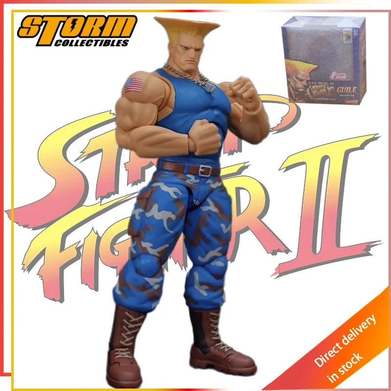 STORM TOYS Original Street Fighter 2 Series  GUILE SDCC Action Joint Mobility Figure Model Toys Christmas Gift for Children