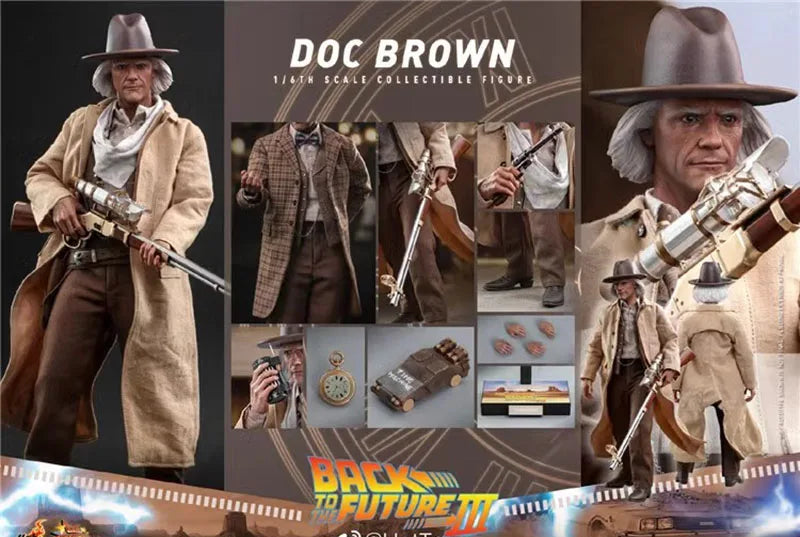 In Stock Hot Toys MMS617 1/6 Scale Back to the Future Dr. Emmett Brown Full Set Collectible 12'' Action Figure Model Doll Gifts