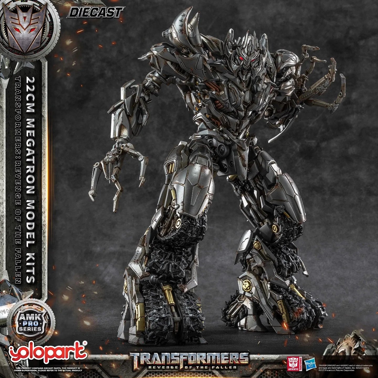 In Stock New 2025 Yolopark Amk Pro Series Transformers Revenge of the Fallen Megatron Alloy Action Figure Collect Model Toy Gift