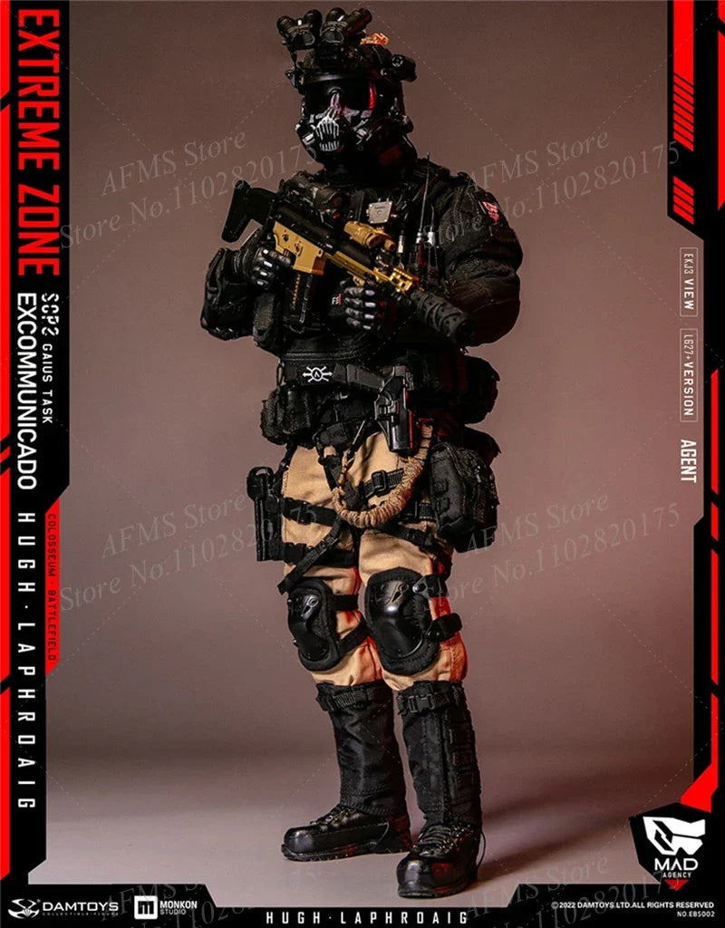 Damtoys EBS002 1/6 Scale Collectible Figure Extreme Zone Agent Hugh Laphroaig Full Set 12Inch Men Soldier Action Figure Body