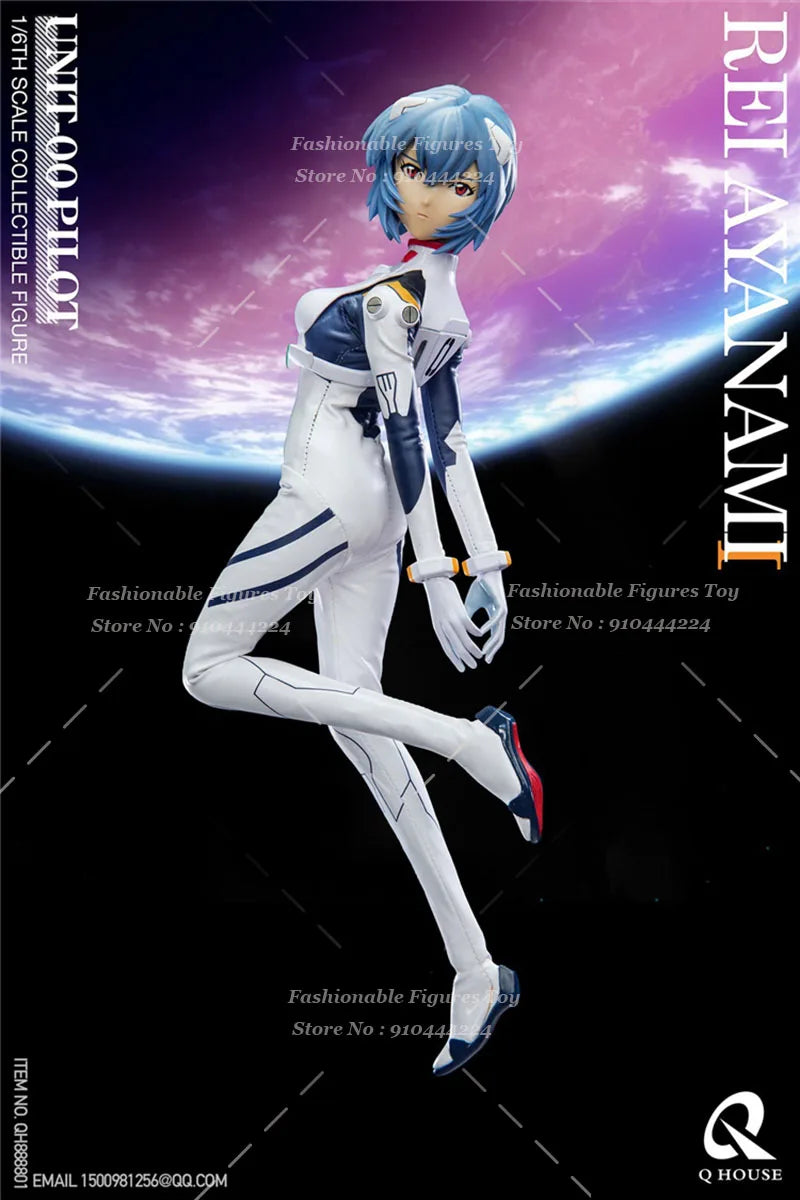 QHOUSE 1/6 Women Soldier Ayanami Rei Classic Japanese Manga Female Warrior Full Set 12Inch Action Figure Model Collection Toys