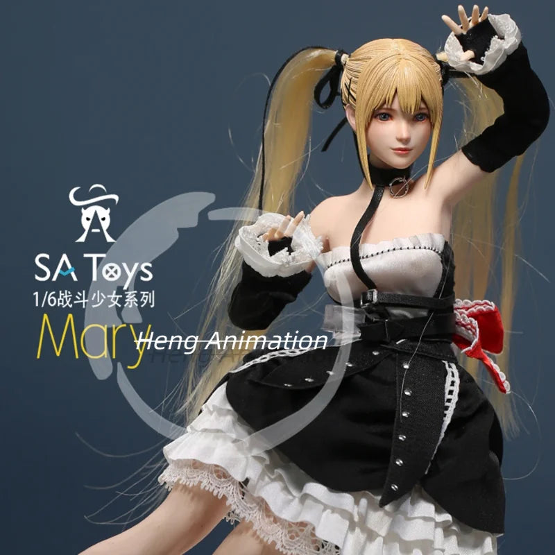 SA Toys M001 1/6 Game Role Combat Double Ponytail Girl Mdry Set Suit 12'' TBL S44A Female Soldier Action Figure Body Dolls