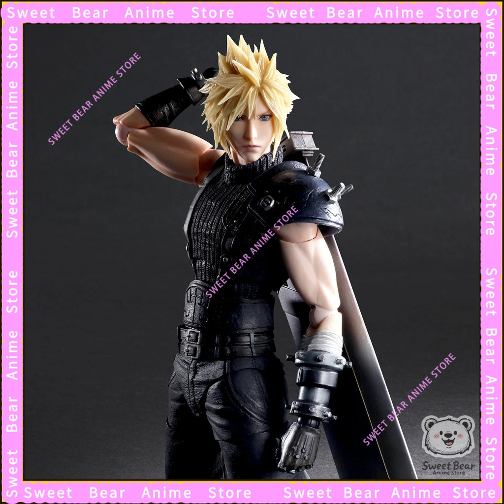 In Stock Square Enix PLAYARTS Final Fantasy VII Remake Cloud Strife Action Figure Anime Model Trendy Toys Desktop Doll