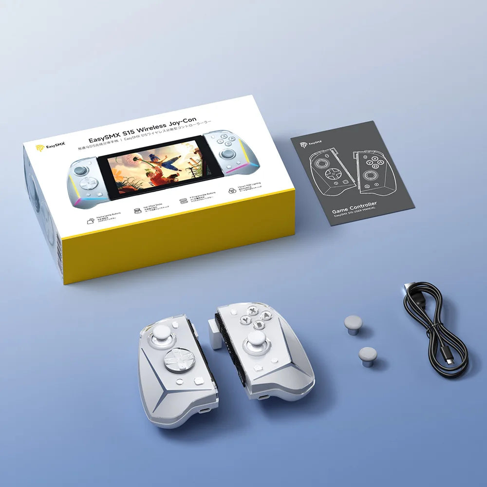 EasySMX Gyroscope Joypad Gamepad S15 RGB Controller Compatible with Nintendo Switch/OLED, Wake Up, NFC Amiibo, Hall Effect