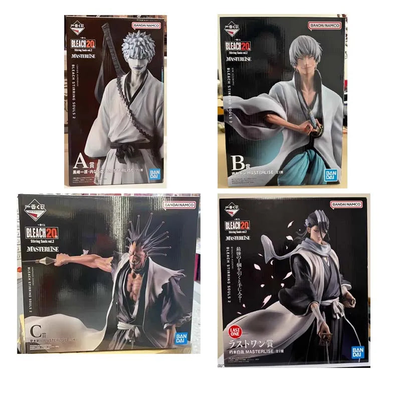 Bandai Original Ichiban KUJI BLEACH Stirring Souls Vol.2 Kurosaki Ichigo/Ichimaru Gin/Zaraki Kenpachi/Kuchiki Byakuya Anime Toys
