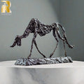 Giacometti Bronze Dog Statue Abstract Dog Sculpture Famous Replica Statuette Antique Art Crafts For Home Indoor Decor Collection