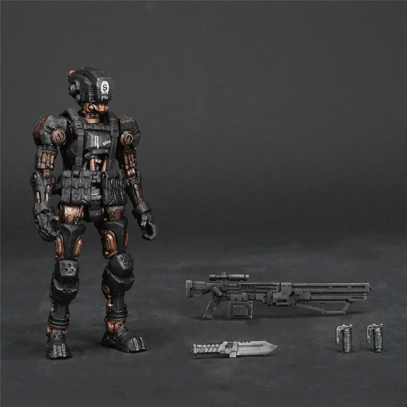 FAV-A143 1/18 Actionfiguren Acid Rain War A144 Super Skeleton Desolate P5 Modell für 3,75-Zoll-Soldaten-Sammlerpuppen