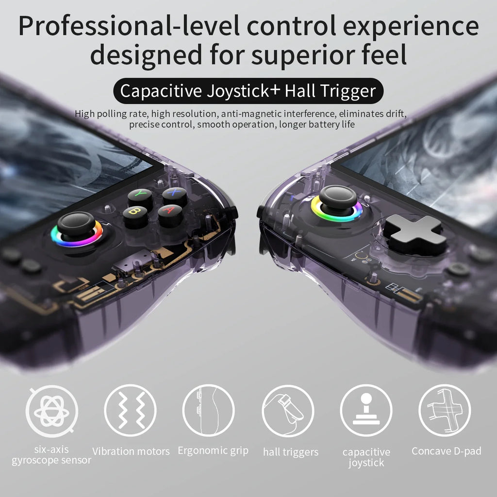 ANBERNIC RG557 Handheld Game Console 5.48'' AMOLED Android 14 5500mAH Bluetooth 5.3 Portable Video Game Player Dimensity 8300