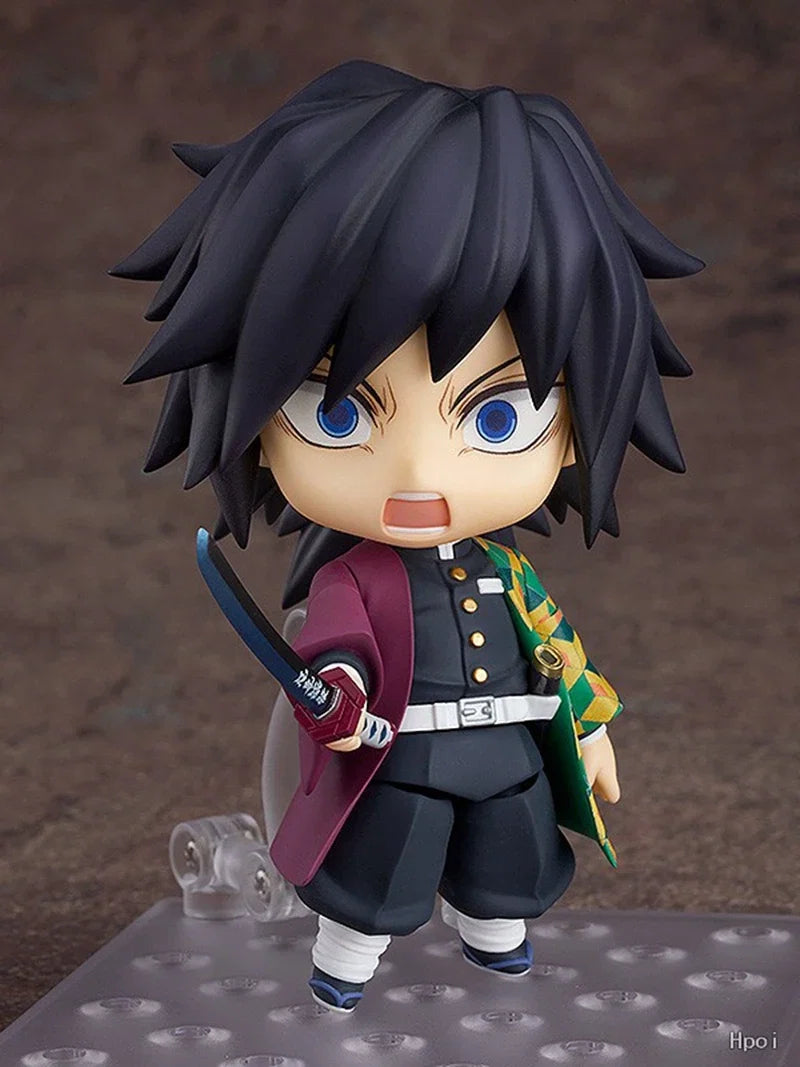 10CM Anime Figure Q VersionTomioka Giyuu Movable Demon Slayer Model Dolls Toy Gift Collect Boxed Ornaments PVC  Material